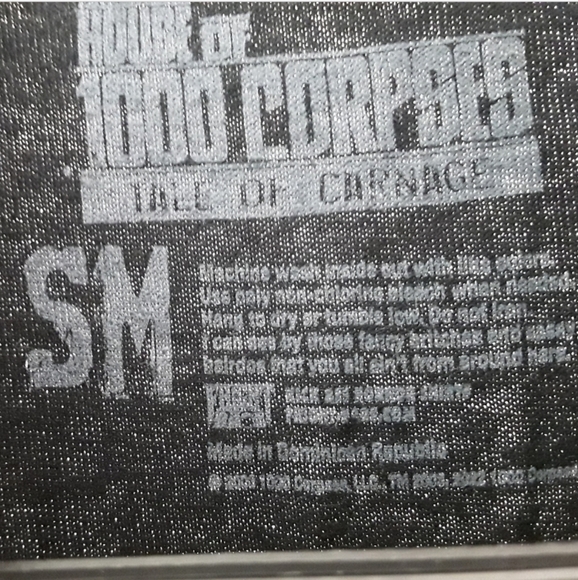 House Of 1000 Corpses Rob Zombie Graphic Horror Tee NWT - Picture 3 of 8